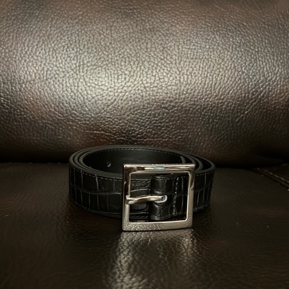 AMIRI UNISEX CROCO PRINTED LEATHER BELT - Picture 6 of 9